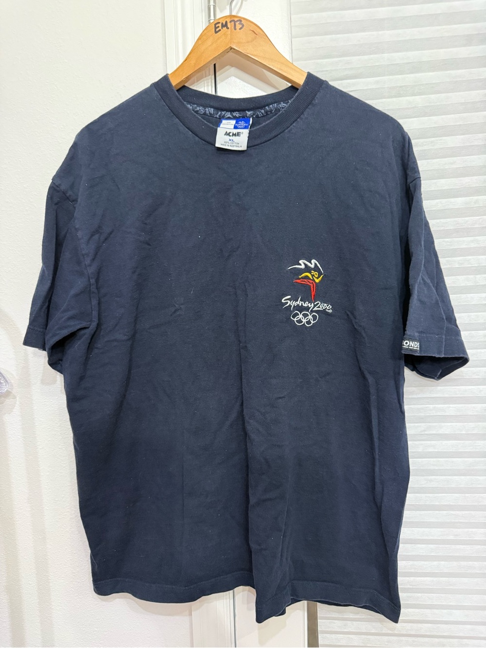 ACME Navy Sydney 2000 Olympics Embroidered Graphic Tee - Men's